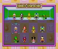 Character Select in Bomberman Party Edition