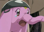 Hiroshi crying to see White Bomber leave