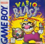 Box Art of Wario Blast, Wario's only appearance in the Bomberman series.