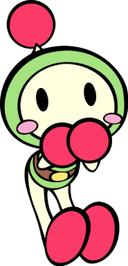 Green Bomber artwork in Super Bomberman R