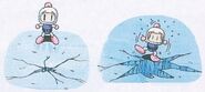 Cracking Floor trap artwork from the Super Bomberman 3 manual