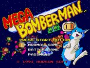 Mega Bomberman title screen