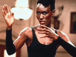 Grace Jones als May Day, 1985