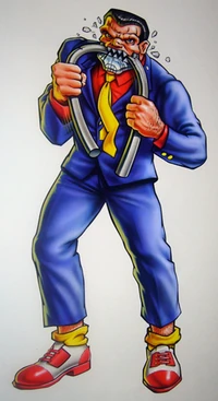 Beißer–Artwork, verwendet für die Verpackung der Actionfigur zur Serie.