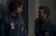 Zack and Hodgins after an experiment