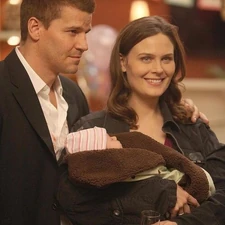 With newborn Christine