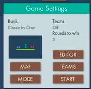 An image of Chaz's version of it being loaded as the result of the creation of a Custom Game room around August 30th, 2016.