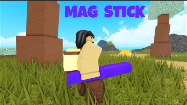 Magnetite Stick Booga Booga Roblox Wiki Fandom - roblox booga booga magnetite crossbow