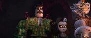 Carmen standing beside a dead Carlos Sánchez