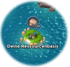 Symbol Ressourcenbasis Stein Blau