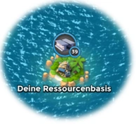 Symbol Ressourcenbasis Eisen Blau
