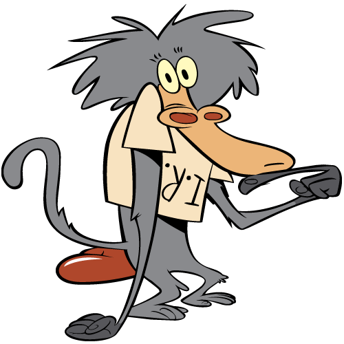 cartoon baboon