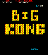 Title Screen of Big Kong.