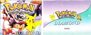 Pokémon Diamond front and back.