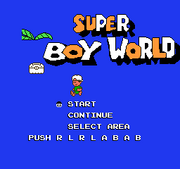 Super Boy World - Title screen