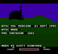 The test screen in the Australian release.