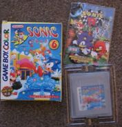 A release of Sonic 6 in a Japanese Game Boy Color box (possibly the original?), which comes with a manual featuring art from the Japanese Sonic R manual.