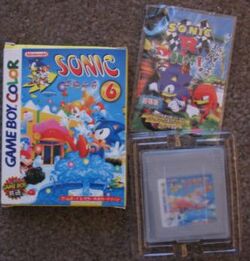 Custom Made of Unlicensed Game SONIC 6 for Gameboy / Game Boy 