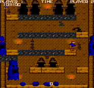 Boss. Notice that one of the monsters has broken the walls and is looping around them.