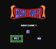 The Game Over Screen.