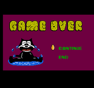 The Game Over screen.