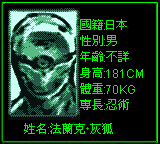 Grey Fox ("F.Fox")'s character screen.