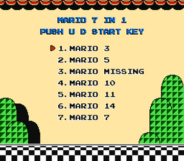 Mario 7 in 1 new arrivals cartridge