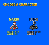 Character selection screen.