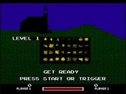 The rows of symbols shown to the player before each level. Notice how each level has eight.