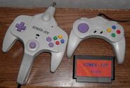 The two controllers and the cartridge