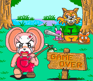 The Game Over screen.