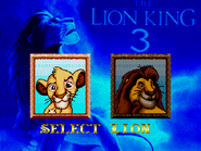 The Lion King 3 - Select a character