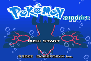 The Title Screen of Pokémon Sapphire