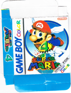 Front of the box for a "Game Boy Color" release made after Super Mario 4 was originally released.