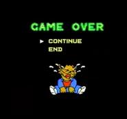 Game Over screen