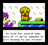 Cutscene displayed after choosing your dog.