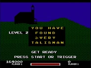The full message that is revealed to the player after shooting all 32 talismans, other than the first 'E' in 'EVERY'.