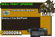 Skill point upgrade item card