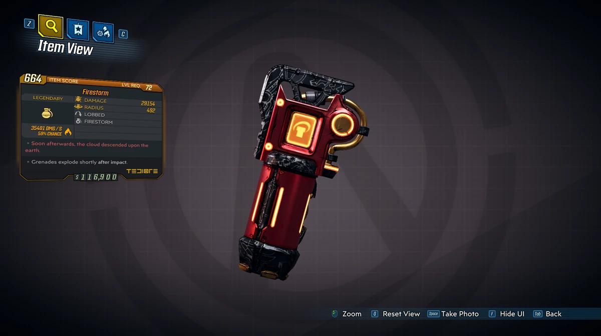 Firestorm (grenade mod) Borderlands Wiki Fandom