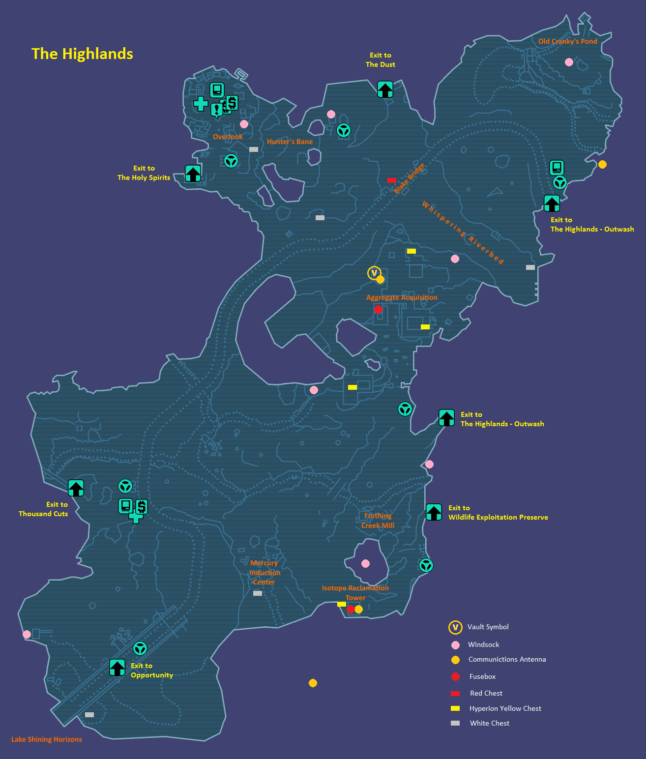 Borderlands 2 Interactive Map The Highlands | Borderlands Wiki | Fandom