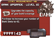 Bank Upgrade item card