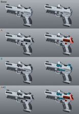 Borderlands2 weapon dahl pistol variants by kevin duc