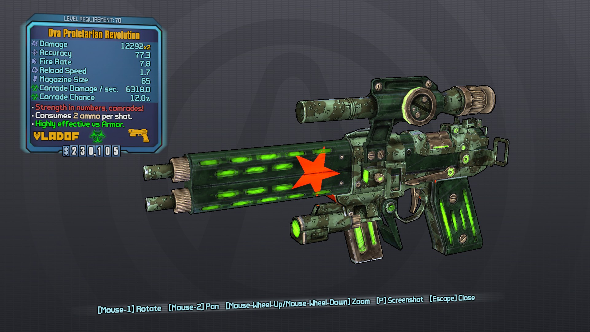 Proletarian Revolution Variant Chart Borderlands Wiki Fandom