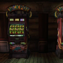 Esempio di slot machine con simboli colorati