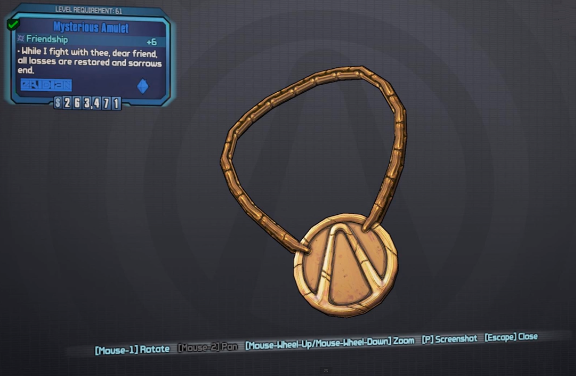 Mysterious Amulet Borderlands Wiki Fandom   Latest