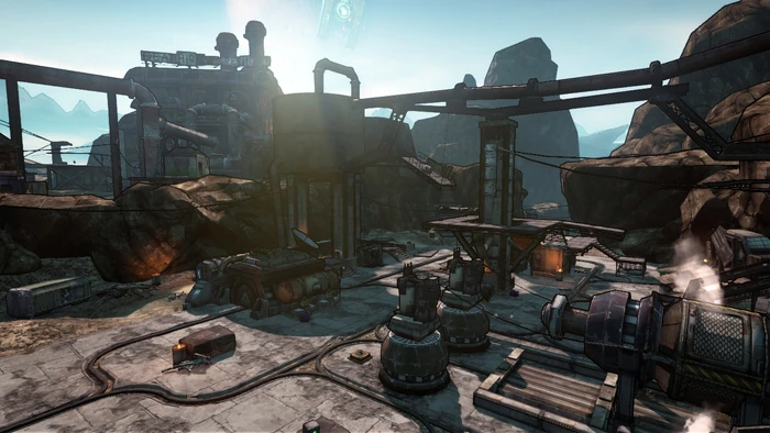 Линчвуд: горный комплекс нового рудника, справа - добывающая дробилка