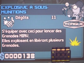 Explosive à sous-munitions