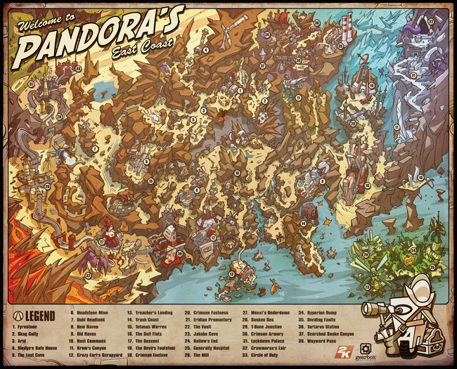 Maps Of The Borderlands Borderlands Wiki Fandom