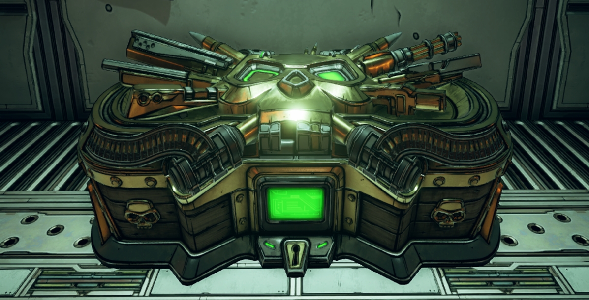 Borderland 2 - Gold chest  Borderlands, Borderlands 2, Sci