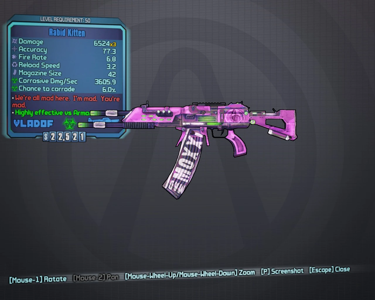 Kitten Variant Chart Borderlands Wiki Fandom